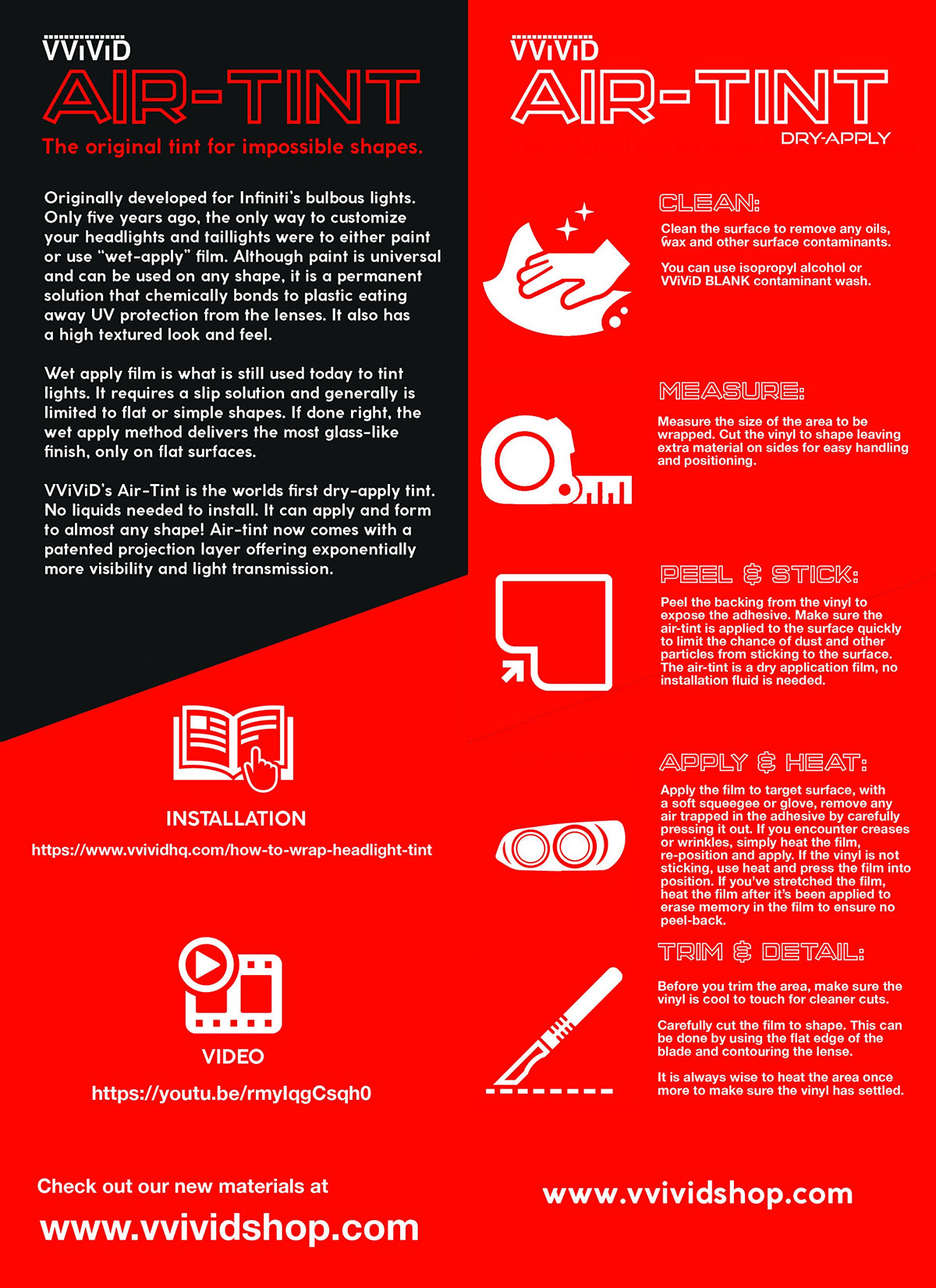 Air Tint Extra (16" x 48" + toolkit / Gold Yellow)