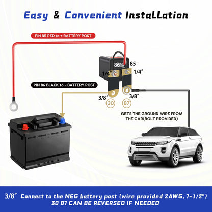 3 8" Side Post Remote Battery Disconnect Switch 12V (200A 3/8"Side Post Remote Disconnect Switch)