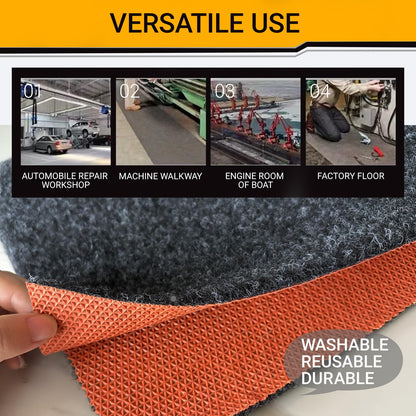 Oil Car Mat for Garage Floor Large 8MM Thick Heavy Rubber Carpet 98x79 (98"L x 79"W x 0.32"Th)