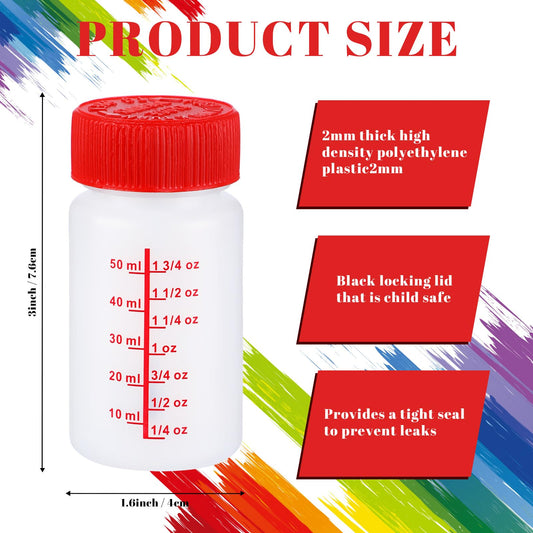 Touch up Paint Bottle with Brush Mixing Ball (Red)