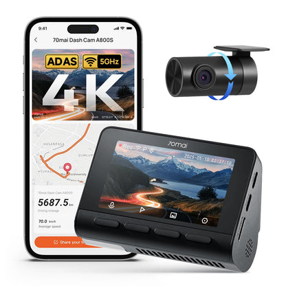 4K Dash Cam Front and Rear with STARVIS