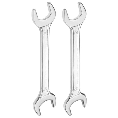 2pcs 24x27mm Double Open End Wrench 15° Offset Angle Wrenches (24mm x 27mm)