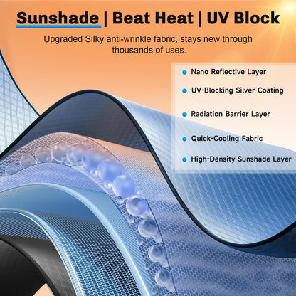 for 2022 2025 2026 Nissan Frontier Windshield Umbrella Sunshade [Easier Foldable] for 2025 2026 Nissan Frontier Accessories 2025 Frontier Sunshade Umbrella 2026 Frontier Windshield Shade Umbrella (2022-2025 2026 Nissan Frontier (Umbrella))