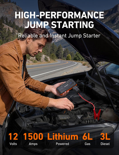 S8 Car Battery Jump Starter 3000A (3000A Orange)