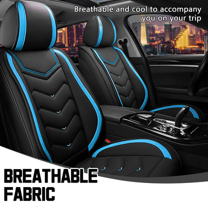 Car Seat Covers for Chrysler Pacifica 2004 (Black Blue / 2 Pcs Front)