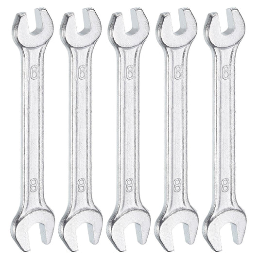 5pcs 6x8mm Double Open End Wrench 15° Offset Angle Wrenches (6mm x 8mm)