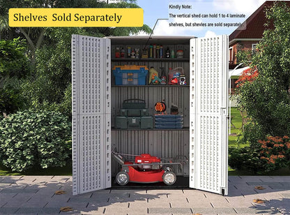 Storage Shed Weather Resistance (off white / Tall Shed-53 cu ft)