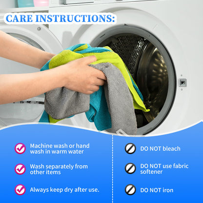 Microfiber Cleaning Cloth (3 Colors Assorted / 12pk)