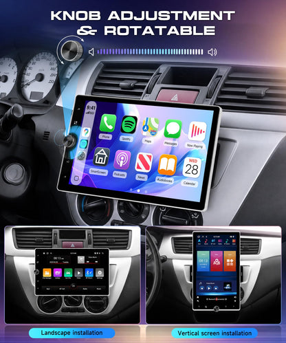 10.4 inch Single Din Radio Wireless Carplay Android Auto Car Stereo 2G 64G