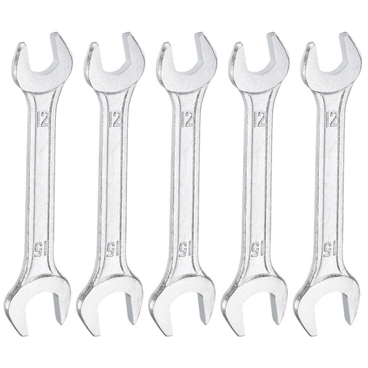 5pcs 12x15mm Double Open End Wrench 15° Offset Angle Wrenches (12mm x 15mm)