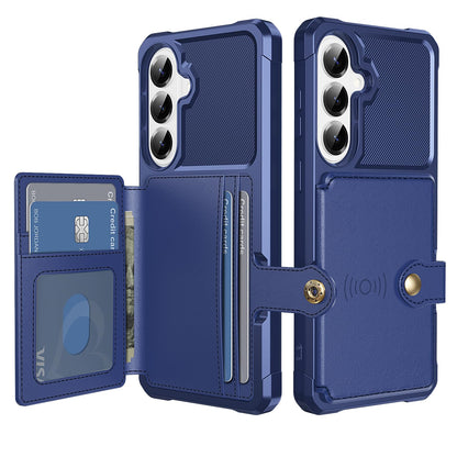 For Samsung Galaxy S26 Plus Card Holder Case (Blue / Samsung Galaxy S26 Plus)