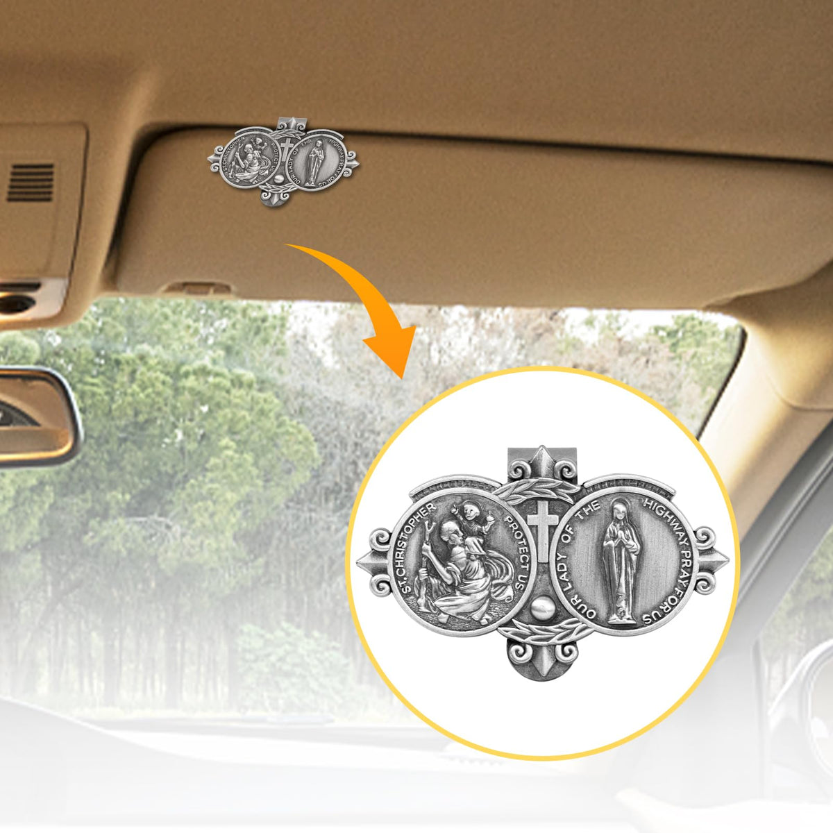 St. Christopher Visor Clip