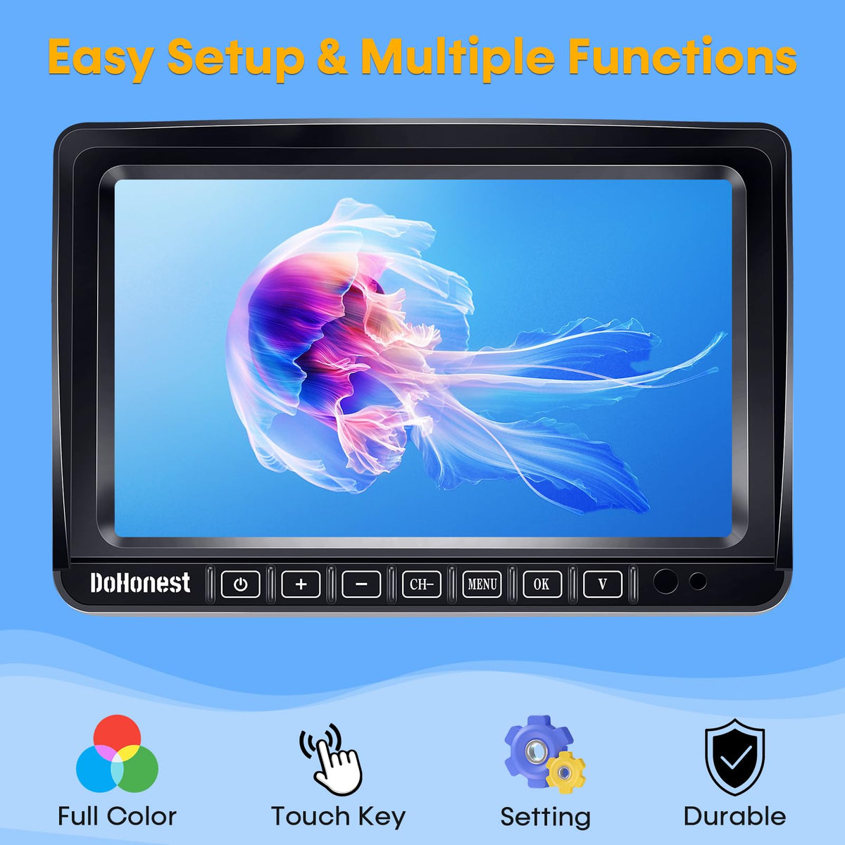 Dual Magnetic Wireless Backup Camera (7.2 Inch-2 Magnetic RV Cameras)