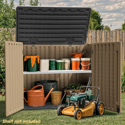 35 Cuft Outdoor Horizontal Storage (Brown / Medium-35 Cu Ft)