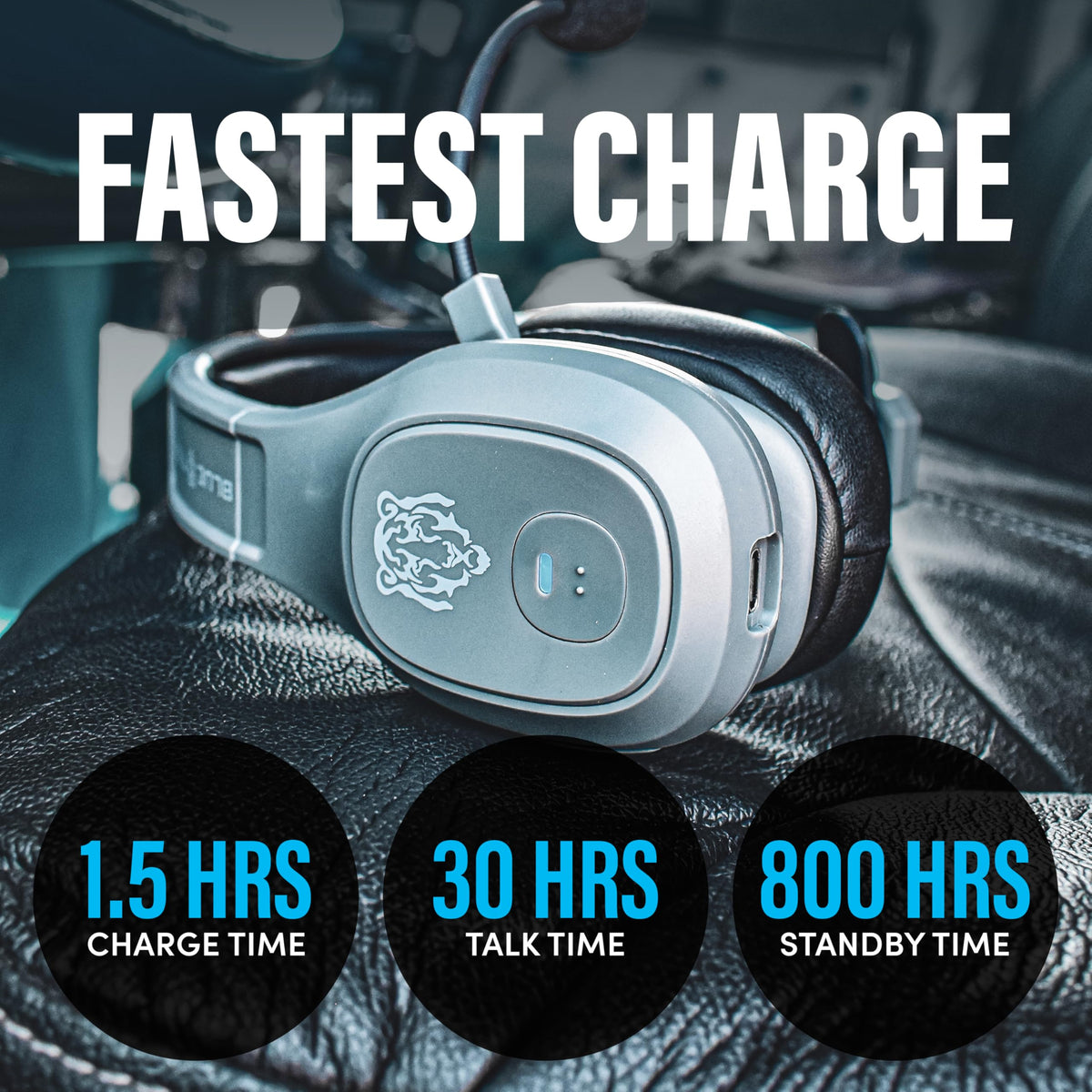 Storm Trucker Bluetooth Headset with Noise Cancelling Mic (Gray / Storm)