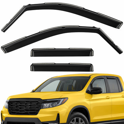 Extra Durable Window Deflectors in (For Honda Ridgeline 17-27)