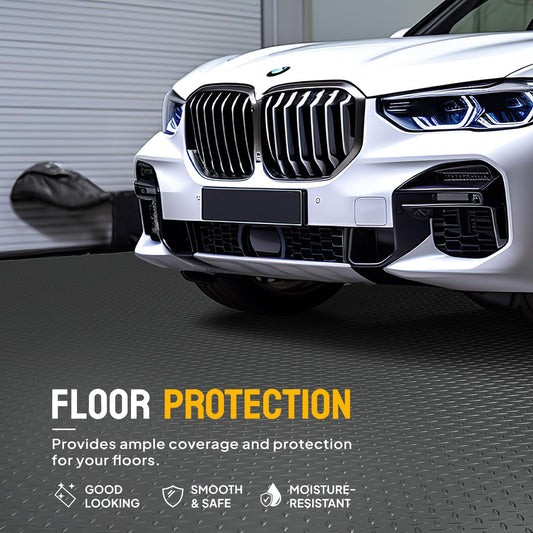 7.5 x 17 FT Garage Floor Mat (7.5'x17' / Black)