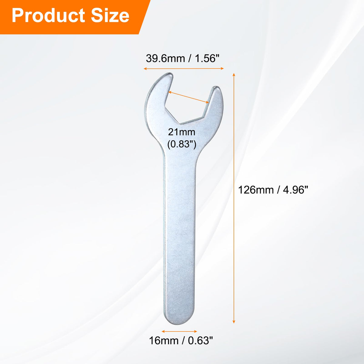 10pcs 21x126x2.8mm Small Single Open End Wrench Metric Wrenches (21x126x2.8mm)