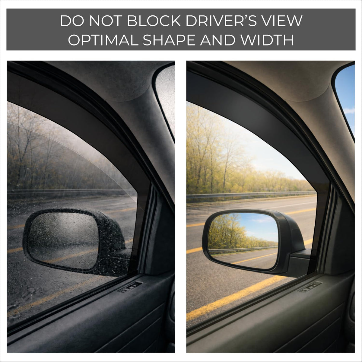 Window Deflectors Smoke Tinted In (For Compass 17-27)