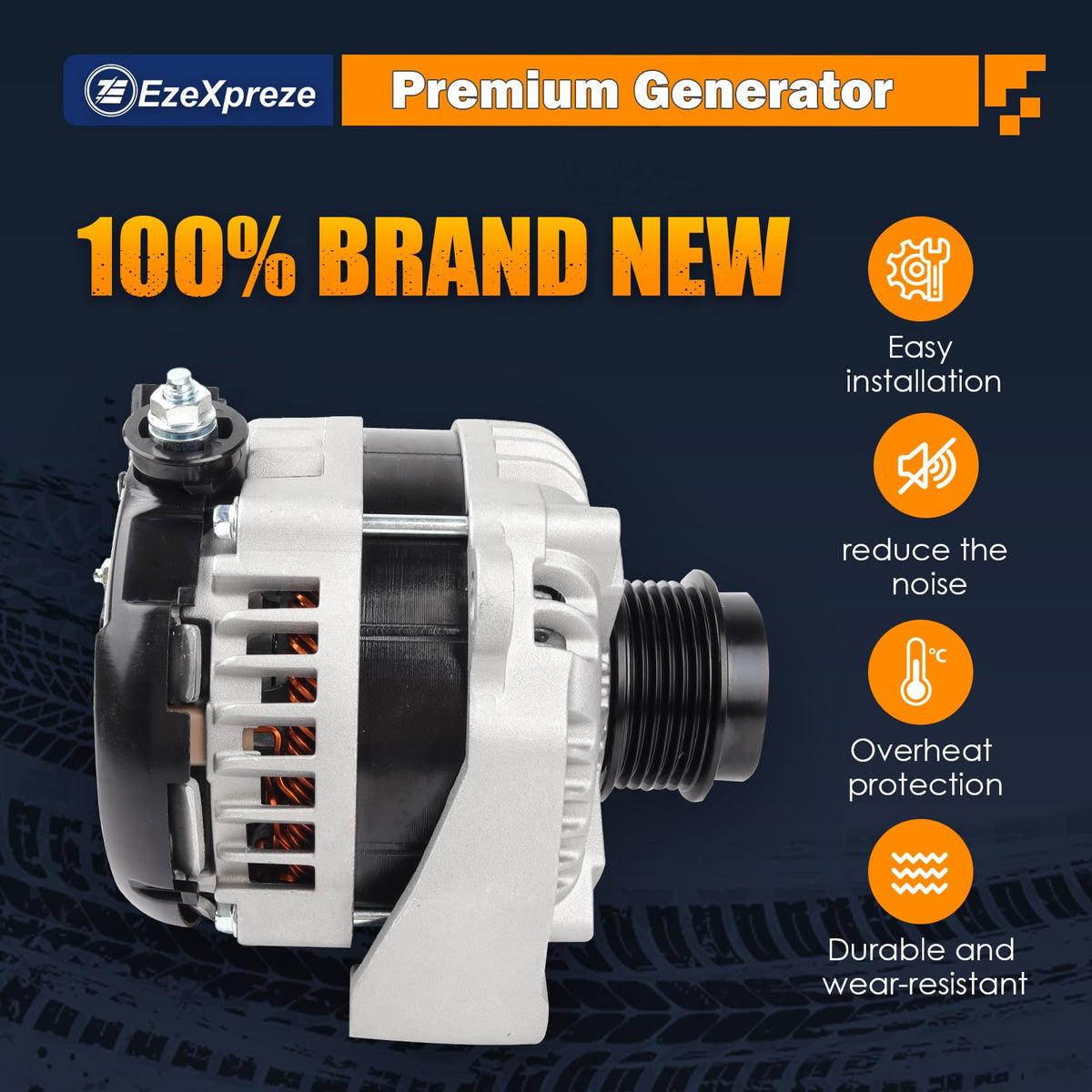 EZEXPREZE 84143540 170A High Output Alternator Fit for 2014