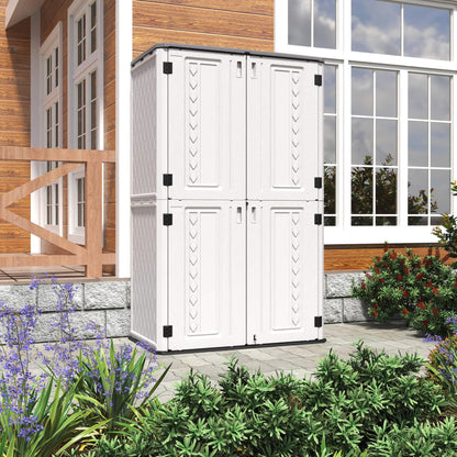 Storage Shed Weather Resistance (off white / Tall Shed-53 cu ft)