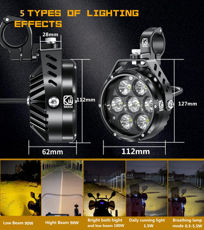 4.5 Inch Motorcycle Auxiliary LED Fog Light
