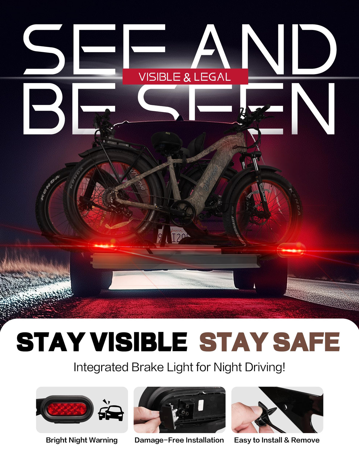Young Bike Rack Brake Light Kit