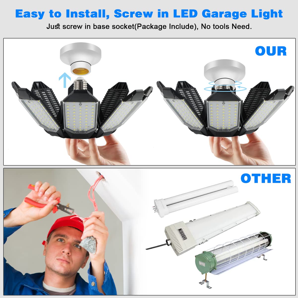 Garage Lights (8 Panels - 200W)