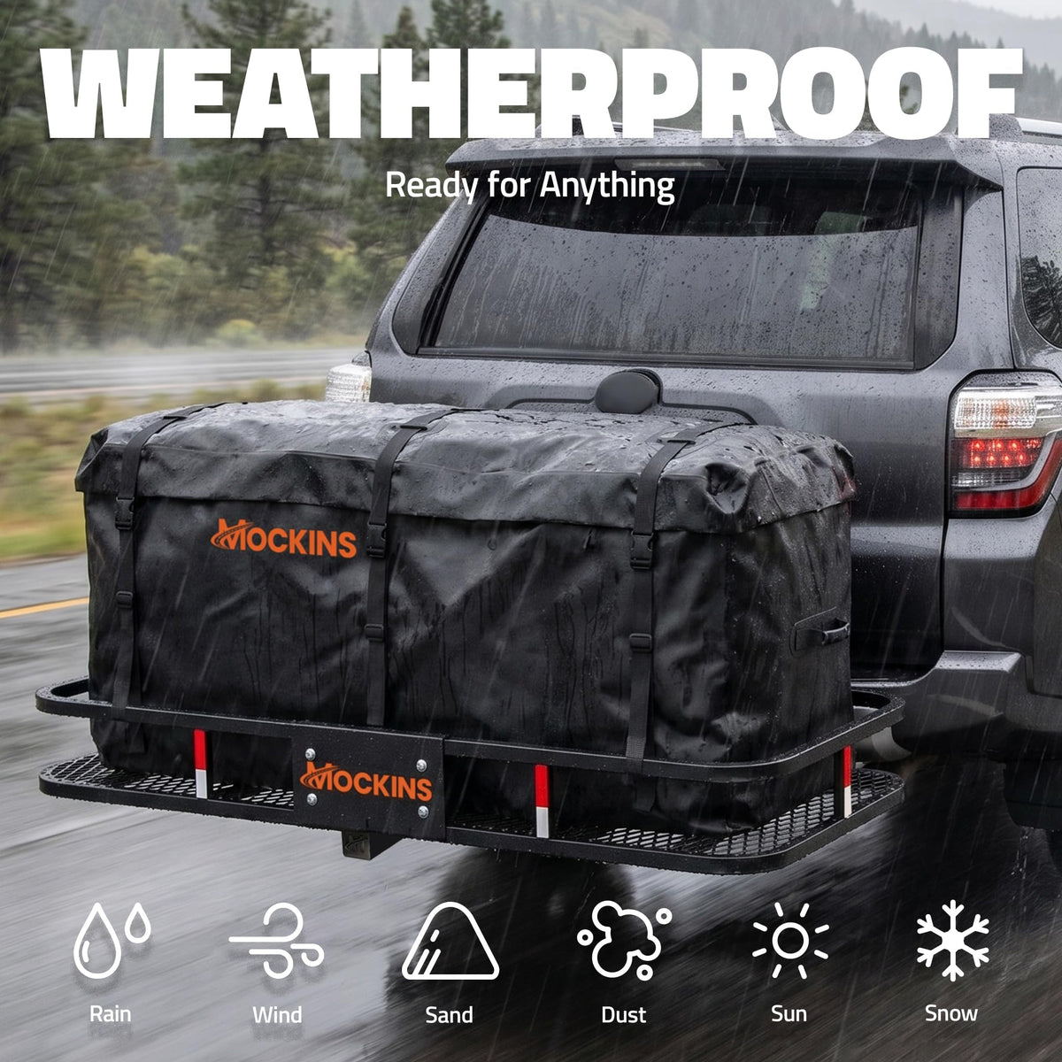 6" Raised Heavy Duty Luggage Rack for SUV Car Truck with 500 Lb Cap (Large: 60" L X 20" W)