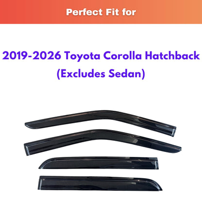 Rain Guards Window Visors for 2019 (2019-2026 Corolla Hatchback)
