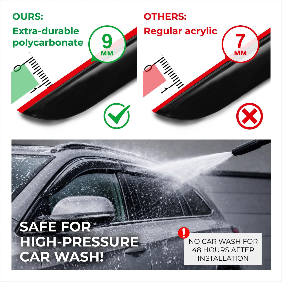 Window Deflectors Smoke Tinted In (For Compass 17-27)