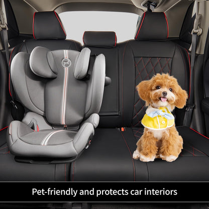 Custom Seat Covers for KIA Sportage 2023 (Black with Red Piping / 2023-2027 Sportage (No LX))