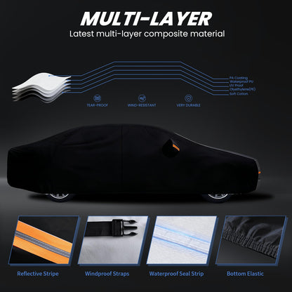Multi Layer Car Cover Custom Fit for Acura TLX (Custom Fit Acura TLX / Sedan car cover)