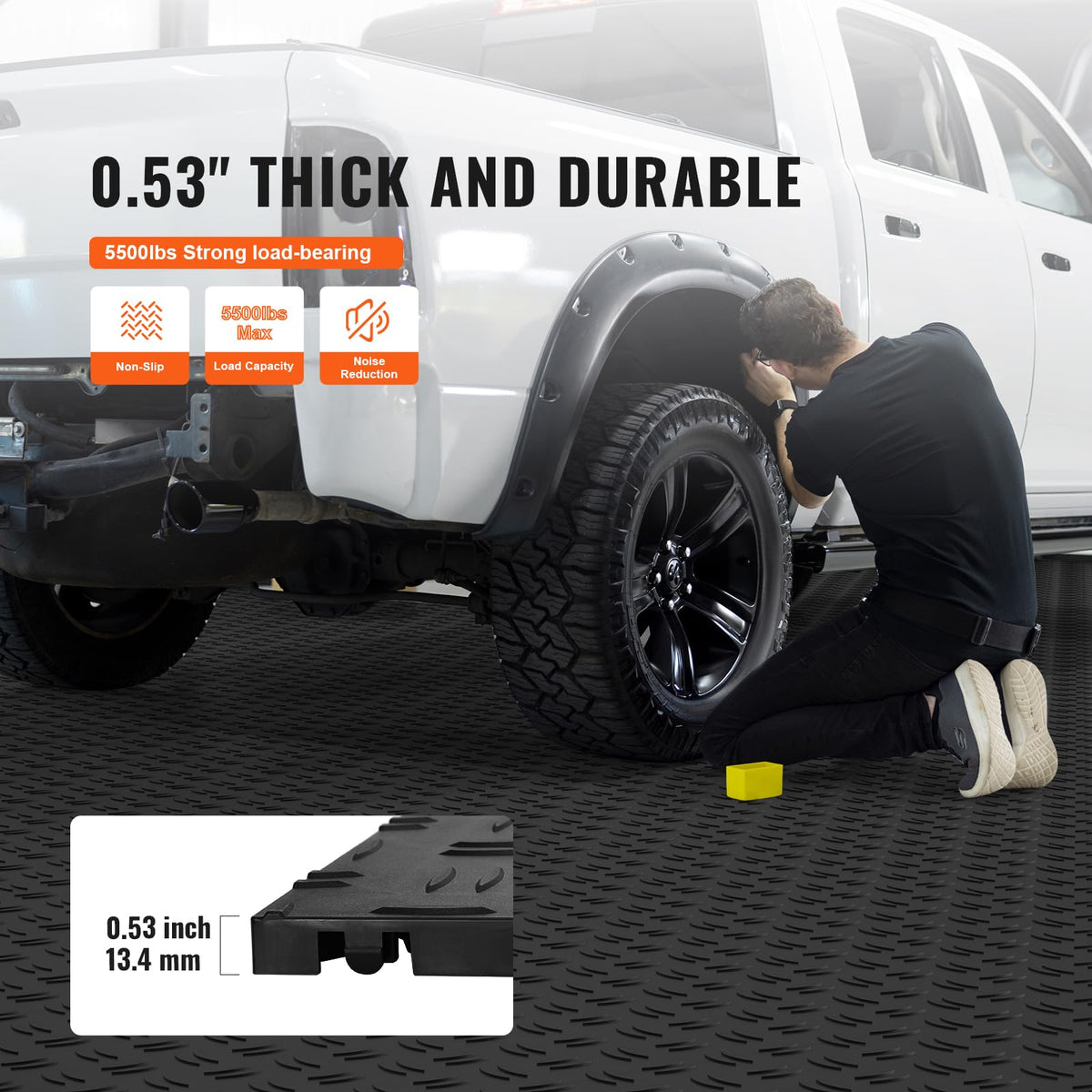 Garage Tiles Interlocking (25 Pack Tile / Black)