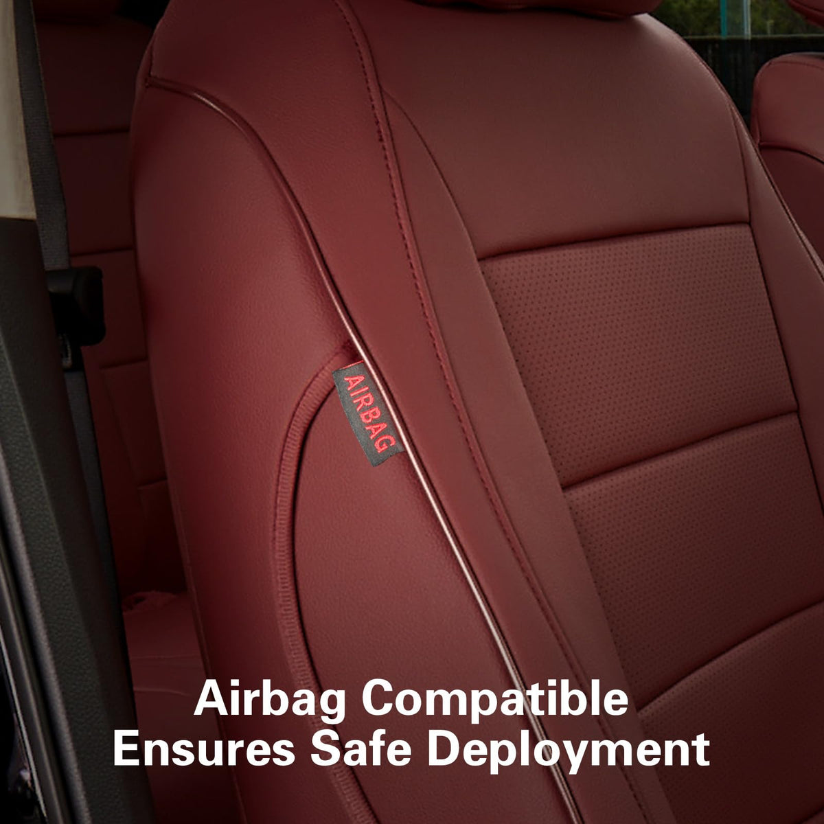 Custom Seat Covers for KIA Sportage LX 2023 (Burgundy / 2023-2027 Sportage LX (No Hybrid ))