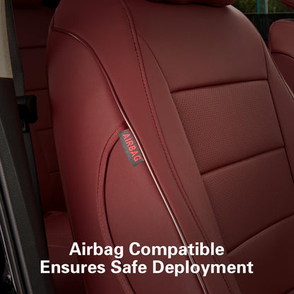 Custom Seat Covers for KIA Sportage LX 2023 (Burgundy / 2023-2027 Sportage LX (No Hybrid ))