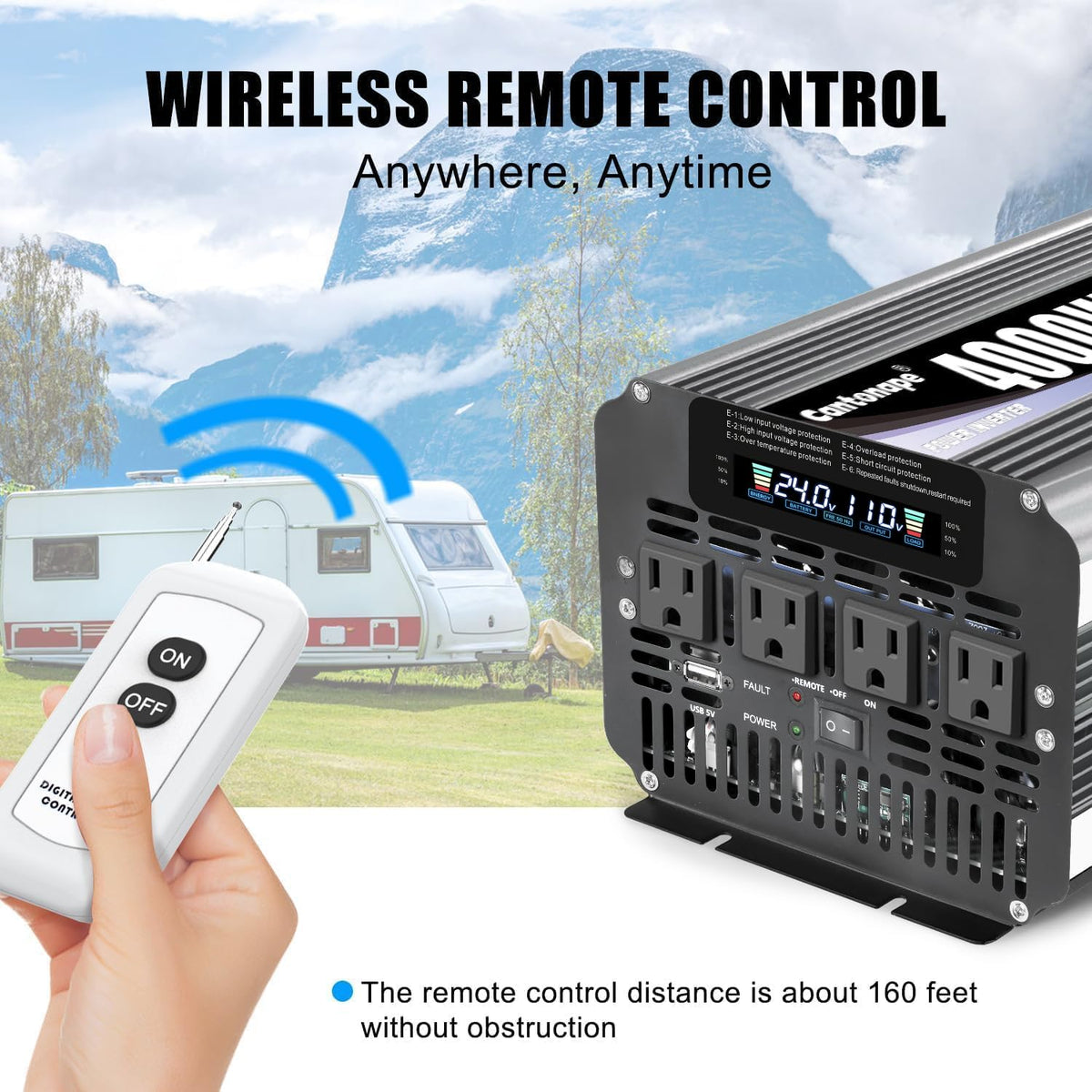 4000 Watt Power Inverter 24V DC to 110V