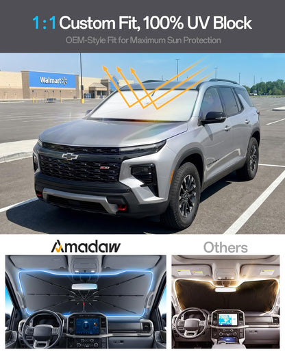 Windshield Sun Shade for Chevrolet Traverse (For Traverse / Suburban 2000–2026)