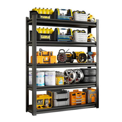 72" H Garage Shelving Unit (Black / 36" W x 16" D x 72" H)