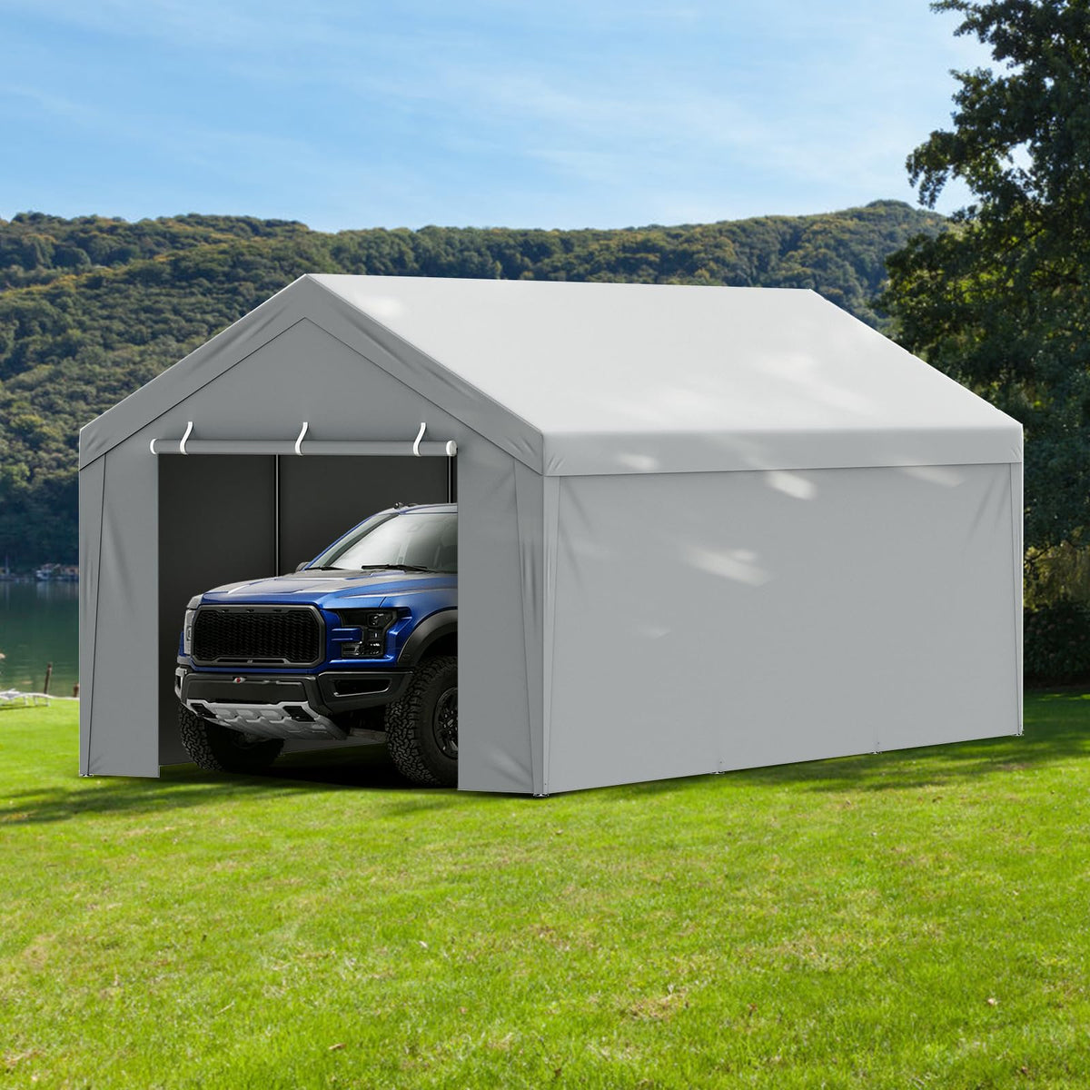 Carport Replacement Canopy 13x20 ft (Gray / 13x20ft)