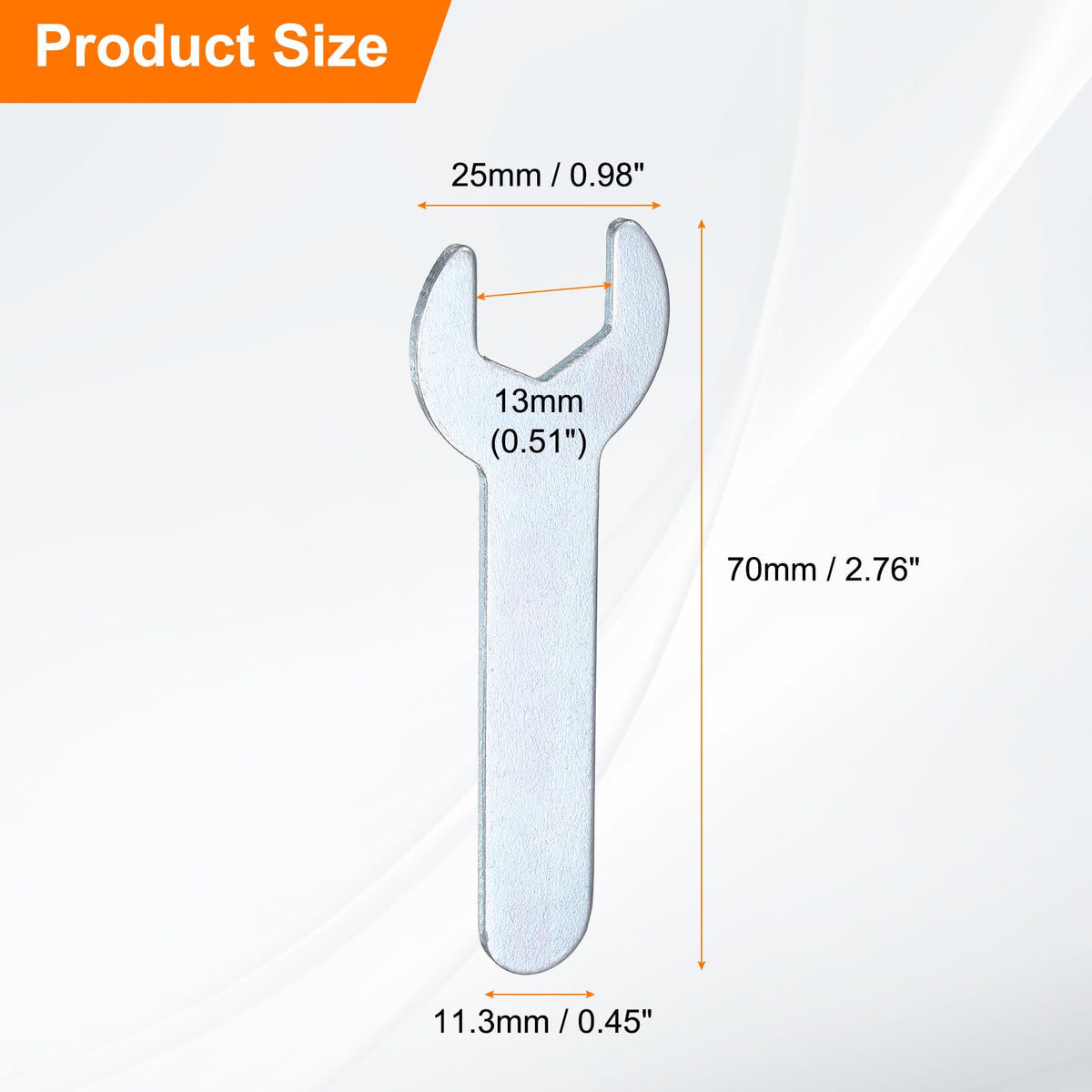 10pcs 13x70x1.5mm Small Single Open End Wrench Metric Wrenches (13x70x1.5mm)
