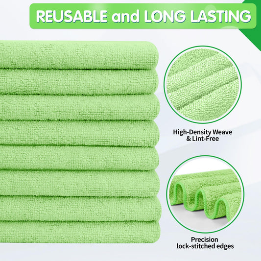 Sage Green Microfiber Cleaning Cloth (Sage Green / 12pk)