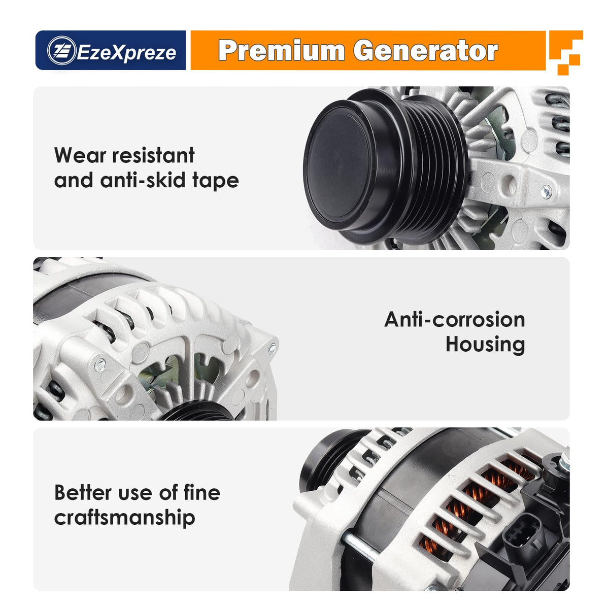 EZEXPREZE 84143540 170A High Output Alternator Fit for 2014