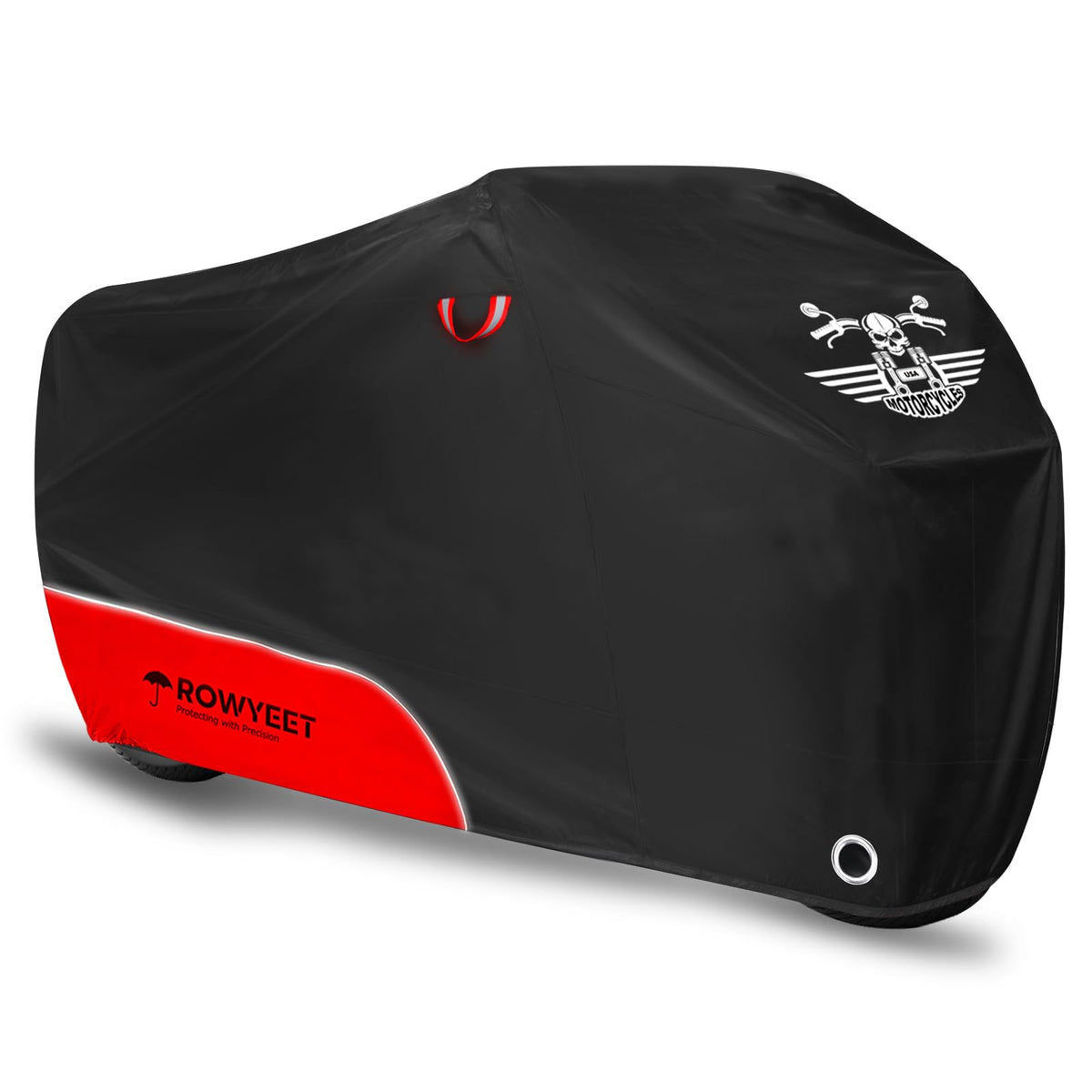 Motorcycle Cover Waterproof Outdoor Storage All Season Protection (Red / 104")