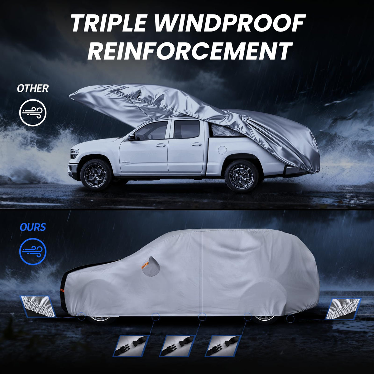 Multi Layer Car Cover Custom Fit for Nissan Pathfinder (W.Custom Fit Nissan Pathfinder / White Car Cover)