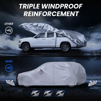 Multi Layer Car Cover Custom Fit for Nissan Pathfinder (W.Custom Fit Nissan Pathfinder / White Car Cover)