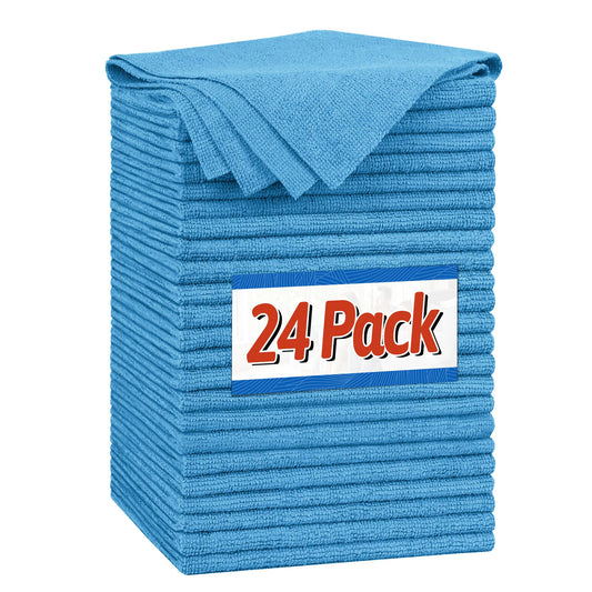Microfiber Cleaning Cloth (Blue / 24PK)
