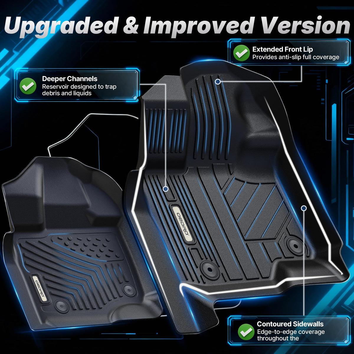 Floor Mats & Cargo Mat Fit for 2025 2026 Toyota Camry (2025-2026 Camry Mats Set)