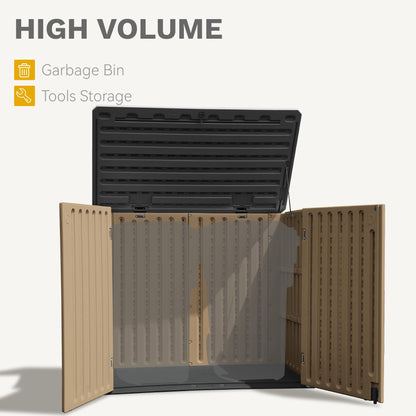 35 Cuft Outdoor Horizontal Storage (Brown / Medium-35 Cu Ft)