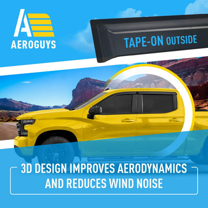 Extra Durable Window Deflectors Tape (For Chevy Silverado 19-27 1500/2500/3500)